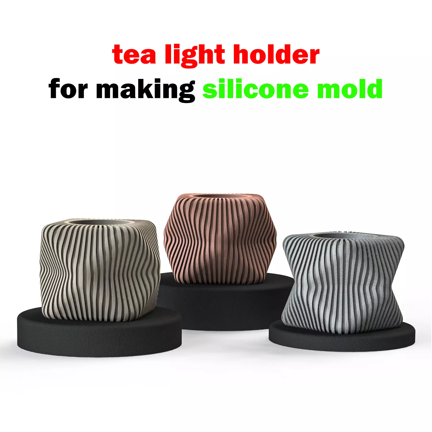 tea light holder for making silicone mold 3D print model_0