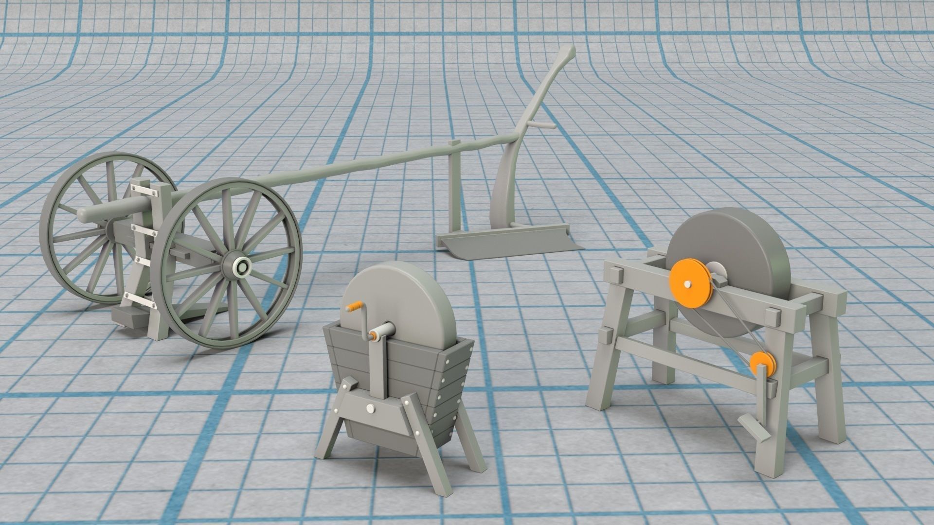 Environment Props - Collection 1 - 122 pieces  3D model_12