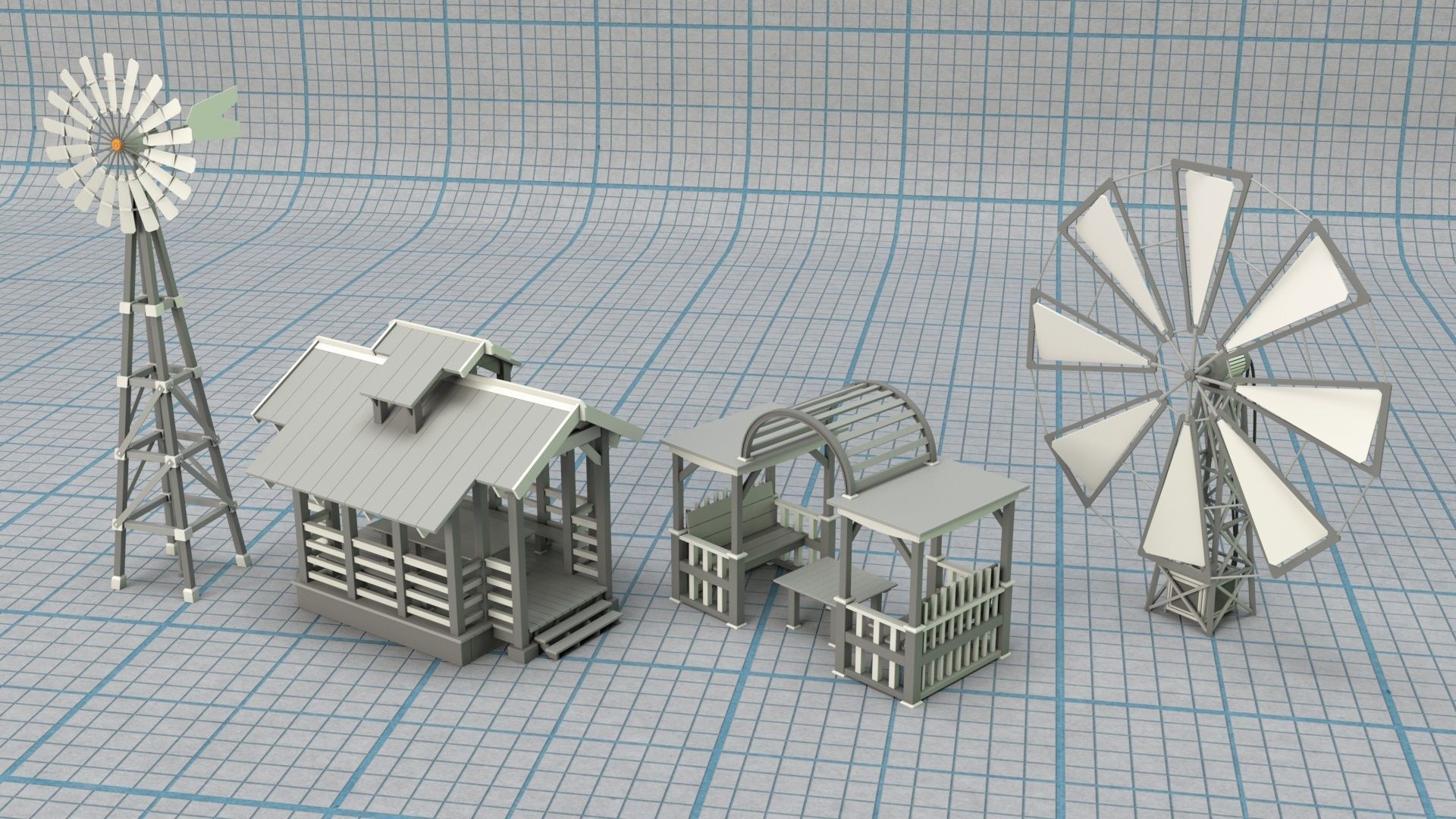 Environment Props - Collection 1 - 122 pieces  3D model_4