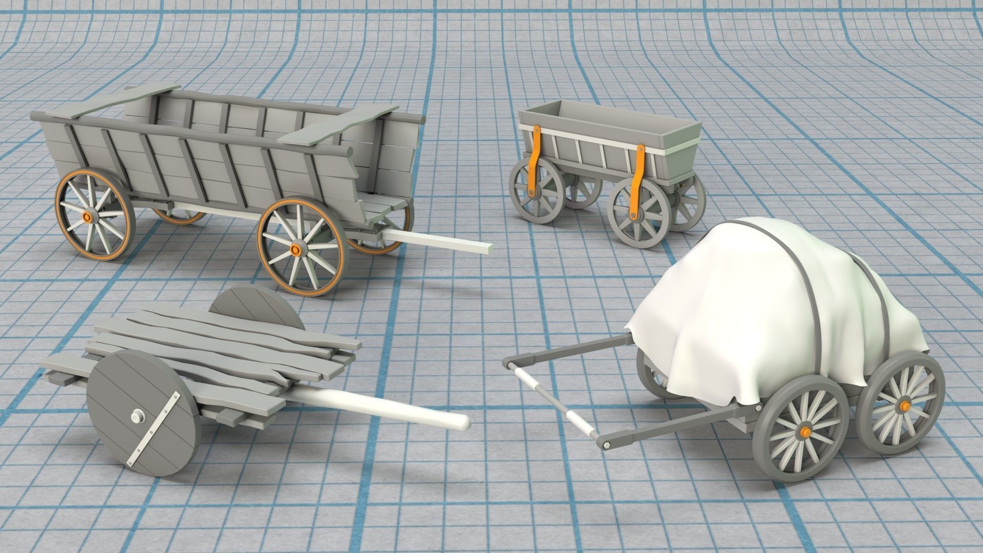 Environment Props - Collection 1 - 122 pieces  3D model_8