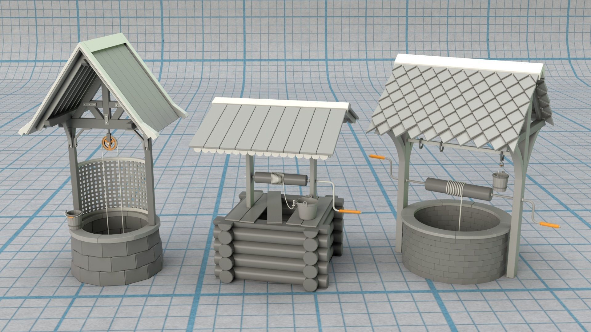 Environment Props - Collection 1 - 122 pieces  3D model_9