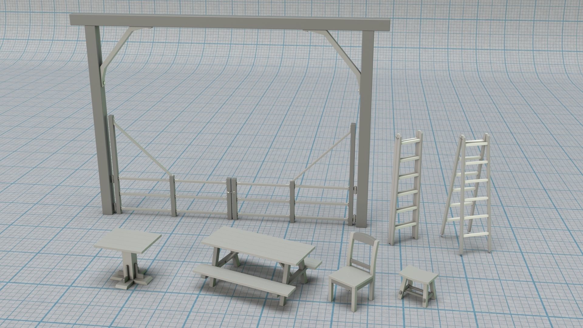 Environment Props - Collection 1 - 122 pieces  3D model_22