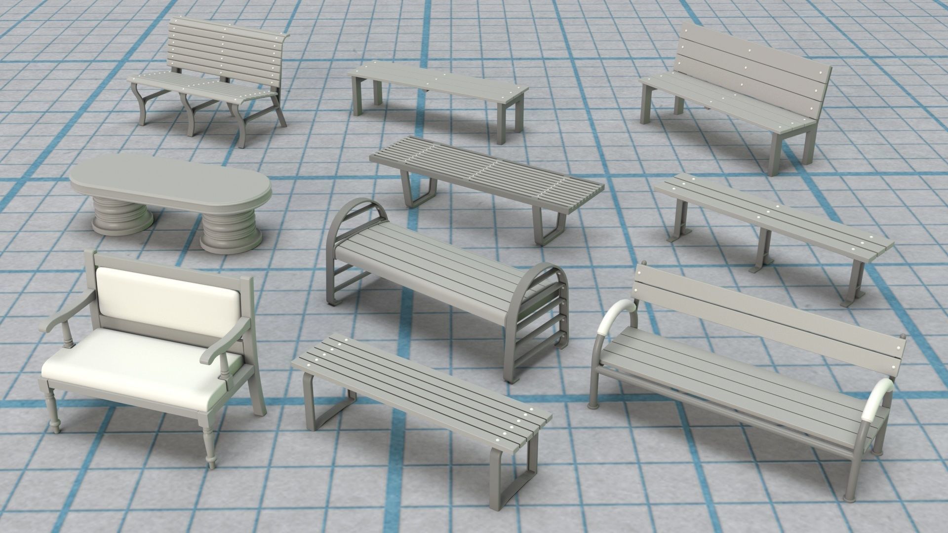 Environment Props - Collection 1 - 122 pieces  3D model_17