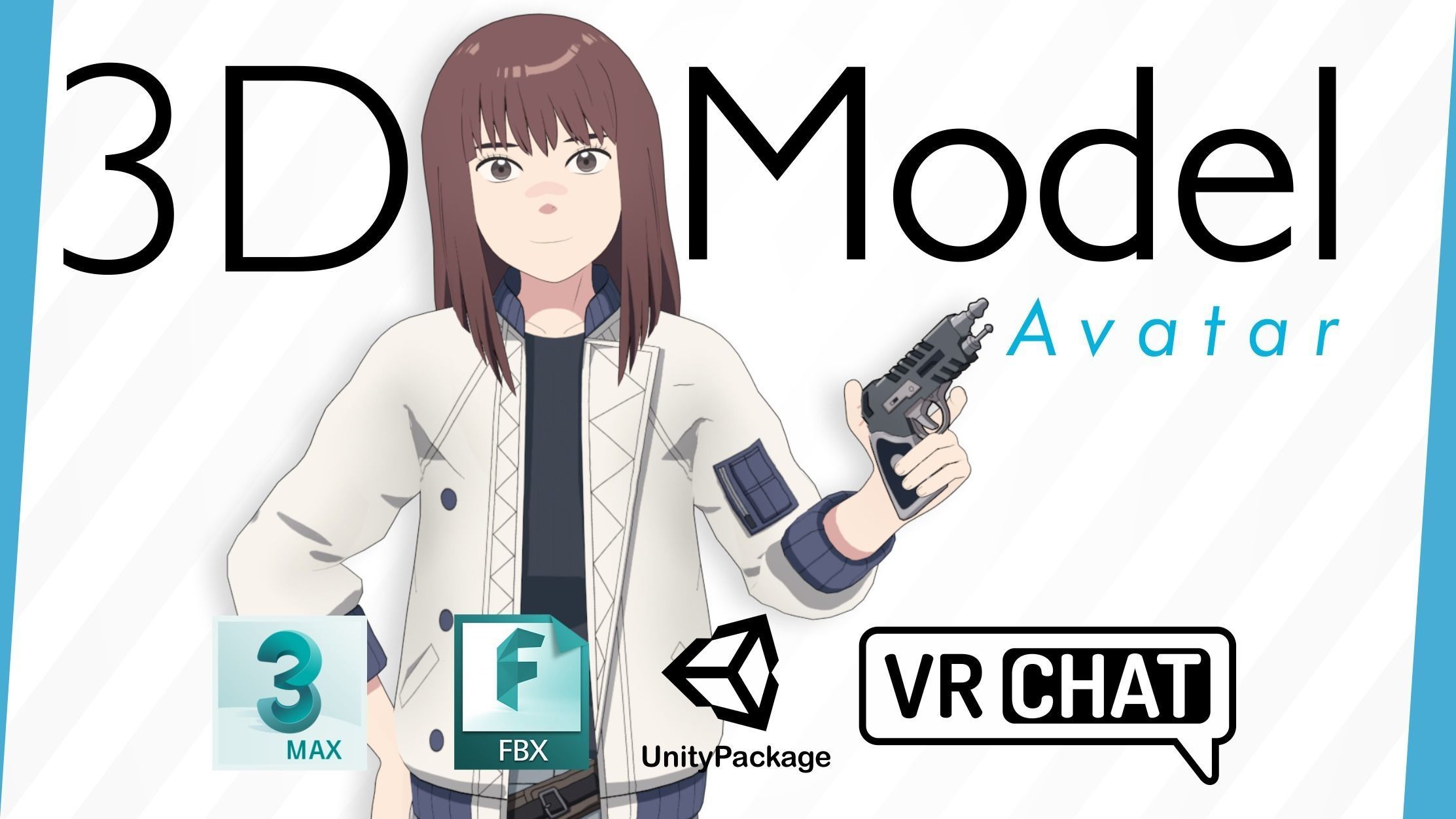 Kiruko heavenly delusion VRChat Avatar 3D model rigged | CGTrader