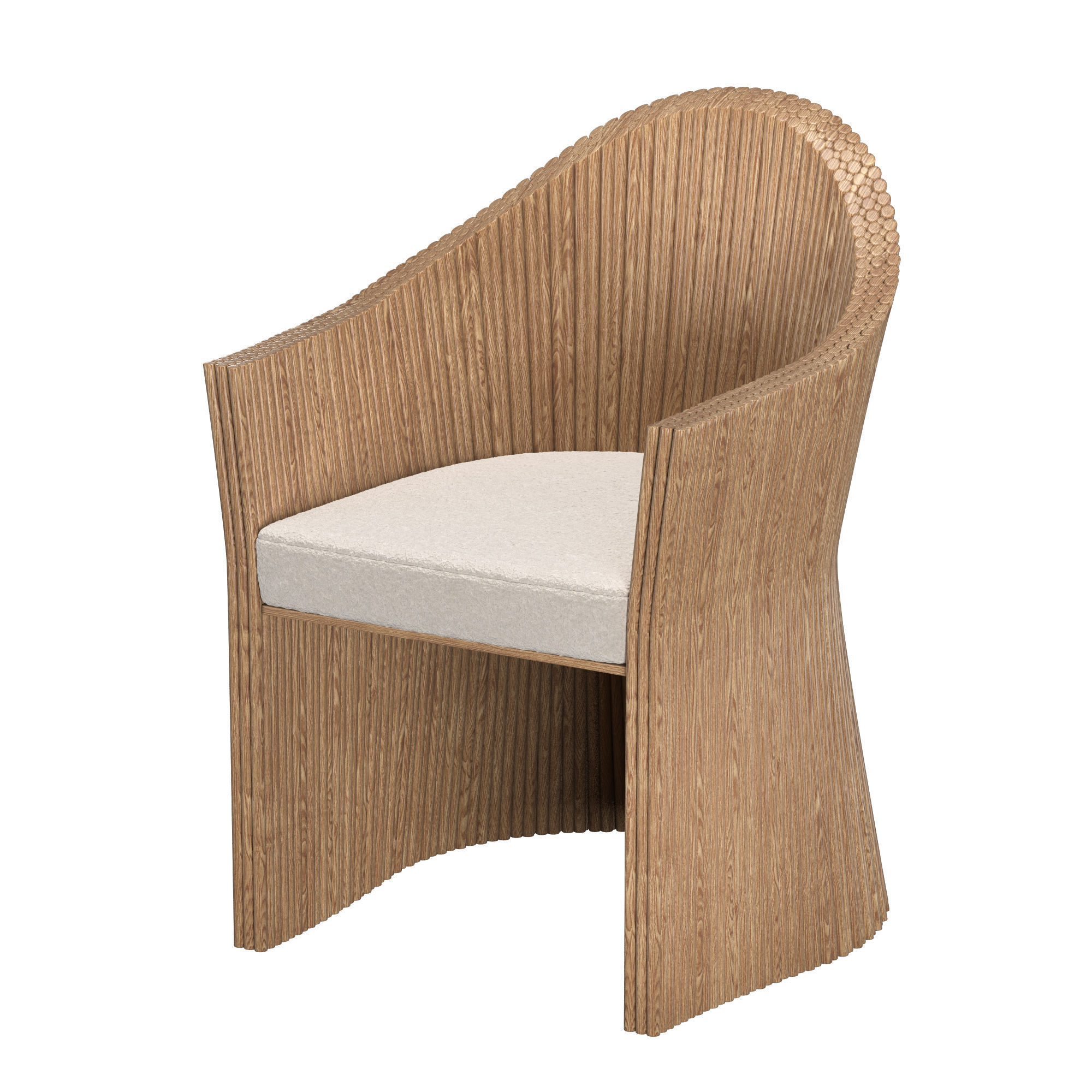 Manau Dining Chair McGuire MCM508 3D model_3