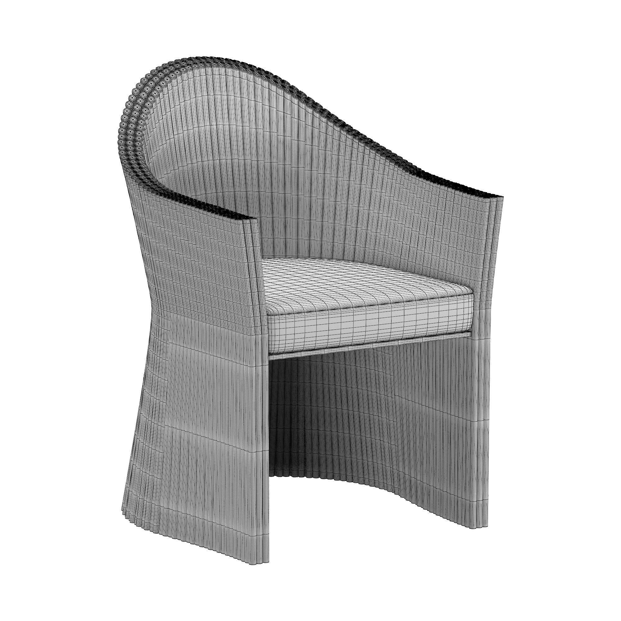 Manau Dining Chair McGuire MCM508 3D model_6