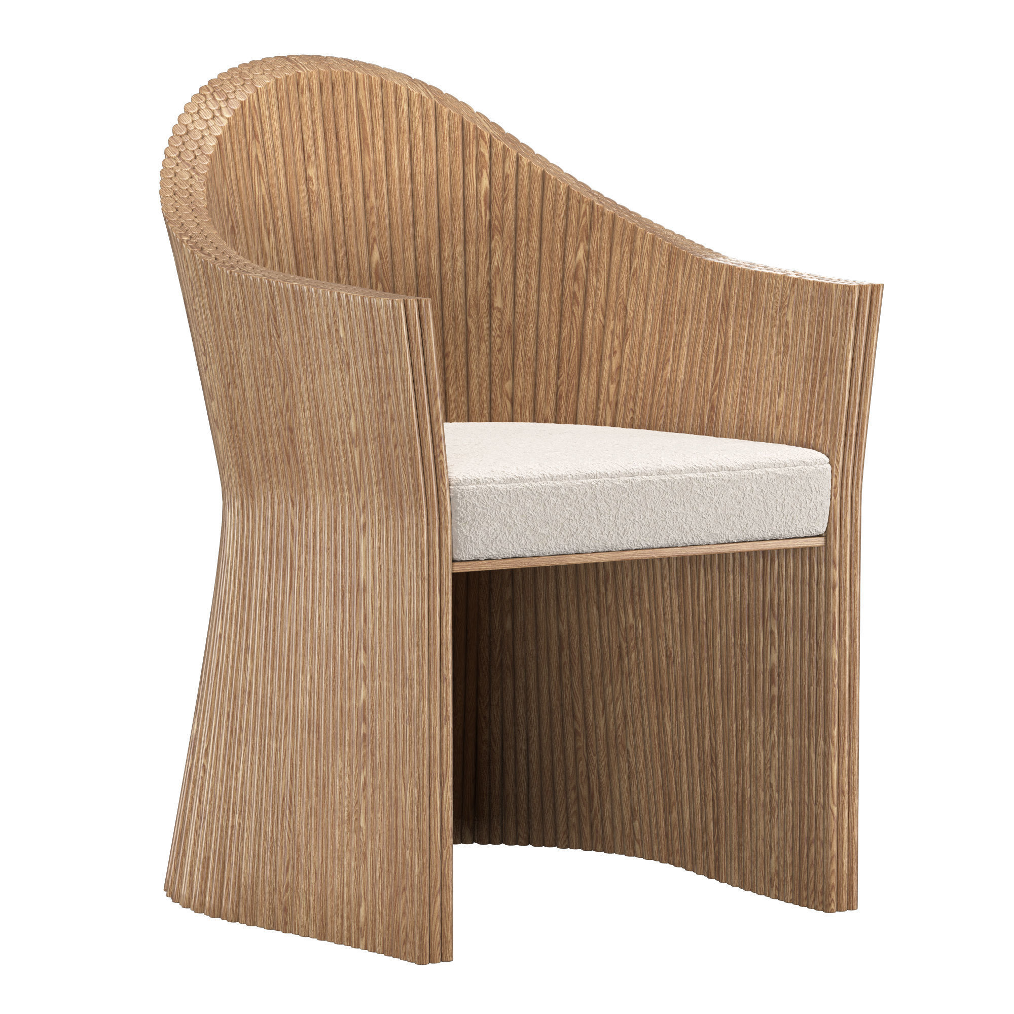 Manau Dining Chair McGuire MCM508 3D model_1
