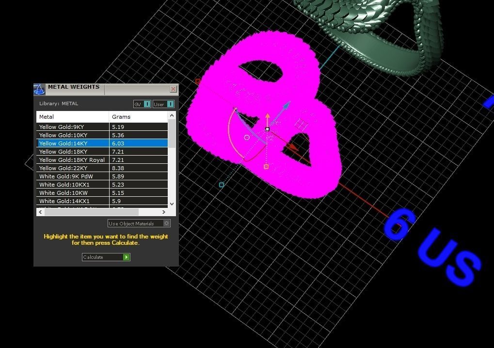 Snake Ring -2 serpent scales gold silver 3D print model_26