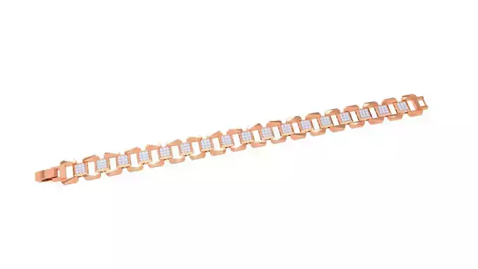 Chain Style Unisex Diamond Bracelet 3dm renders 3D print model Chain Style Unisex Diamond Bracelet 3dm renders 3D print model