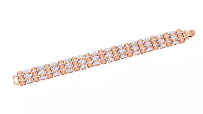 Chain Style Unisex Diamond Bracelet 3dm renders 3D print model Chain Style Unisex Diamond Bracelet 3dm renders 3D print model