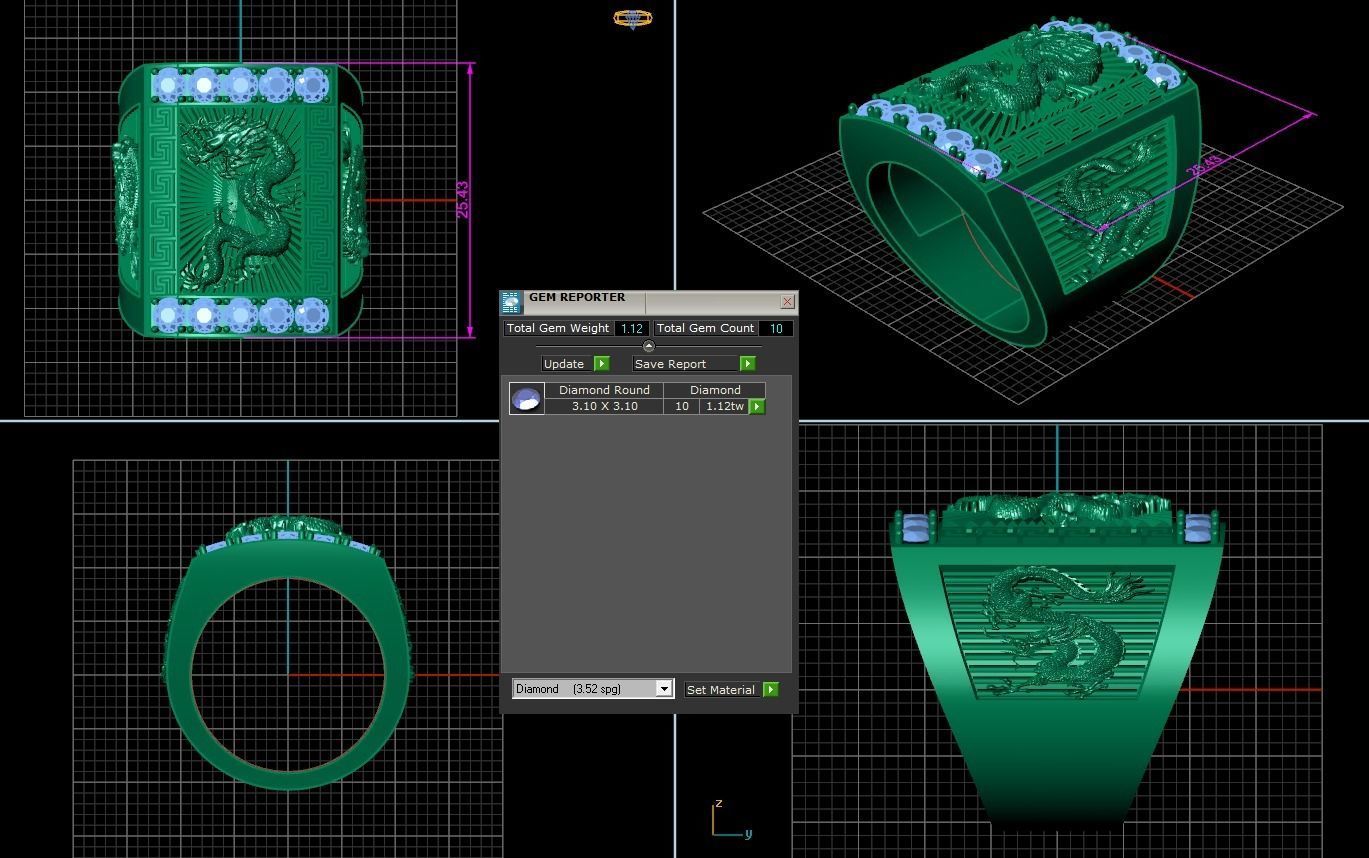 Dragon Ring Goodlucky Dragon chinese for best men 3D print model 3D print model_6