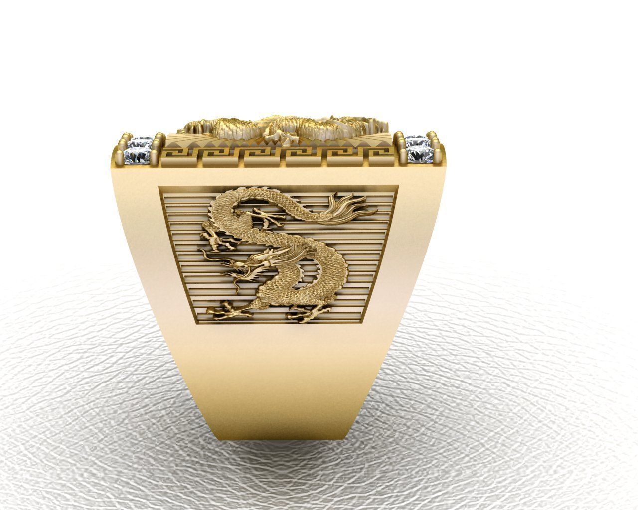Dragon Ring Goodlucky Dragon chinese for best men 3D print model 3D print model_3