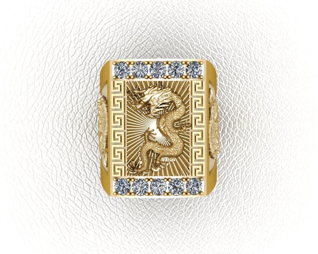 Dragon Ring Goodlucky Dragon chinese for best men 3D print model 3D print model_1