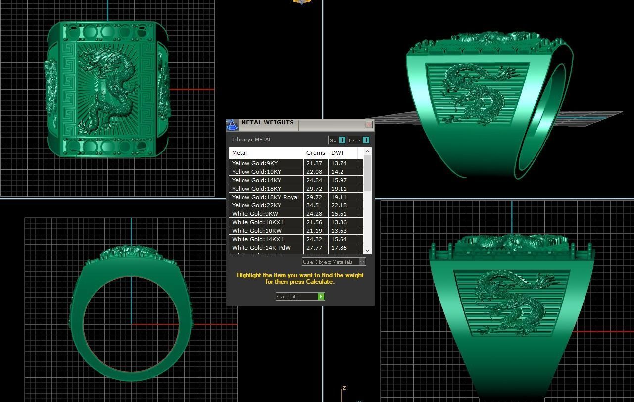 Dragon Ring Goodlucky Dragon chinese for best men 3D print model 3D print model_7