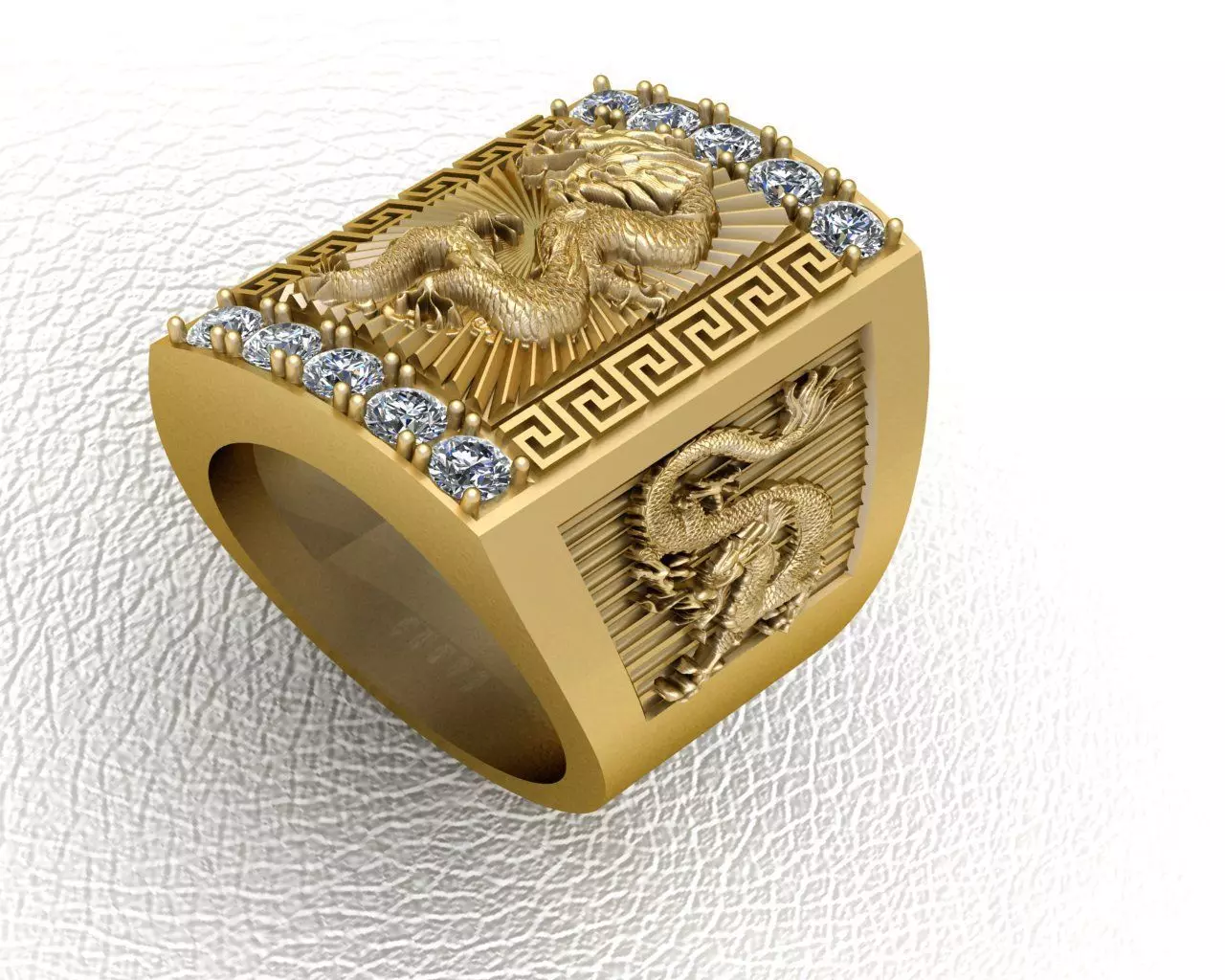 Dragon Ring Goodlucky Dragon chinese for best men 3D print model 3D print model_0