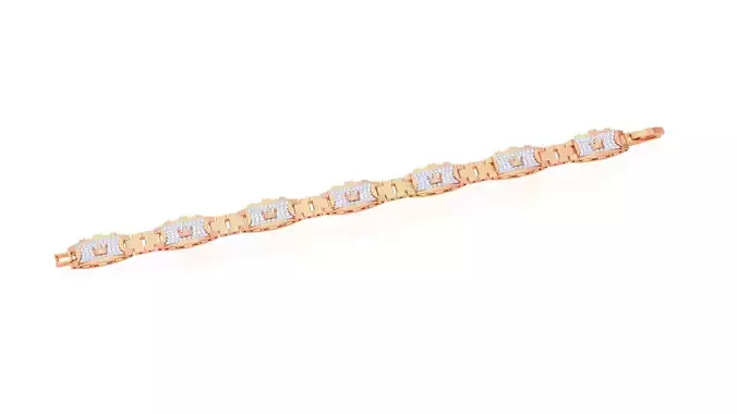 Crown Luxury Chain Style Unisex Diamond Bracelet 3dm renders 3D print model Crown Luxury Chain Style Unisex Diamond Bracelet 3dm renders 3D print model