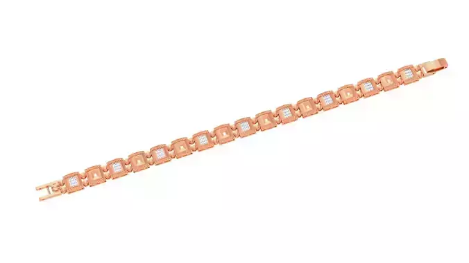 Chain Style Unisex Diamond Bracelet 3dm renders 3D print model Chain Style Unisex Diamond Bracelet 3dm renders 3D print model