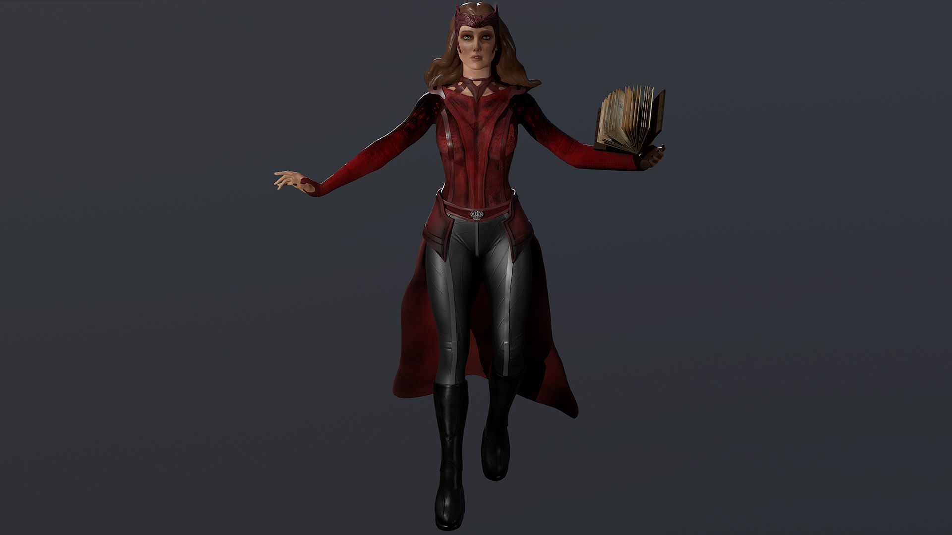 Scarlet Witch Low-poly 3D model_3