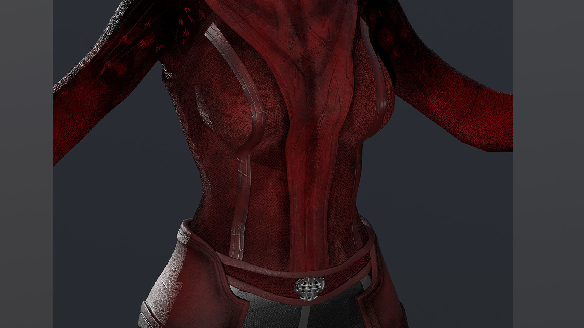 Scarlet Witch Low-poly 3D model_5