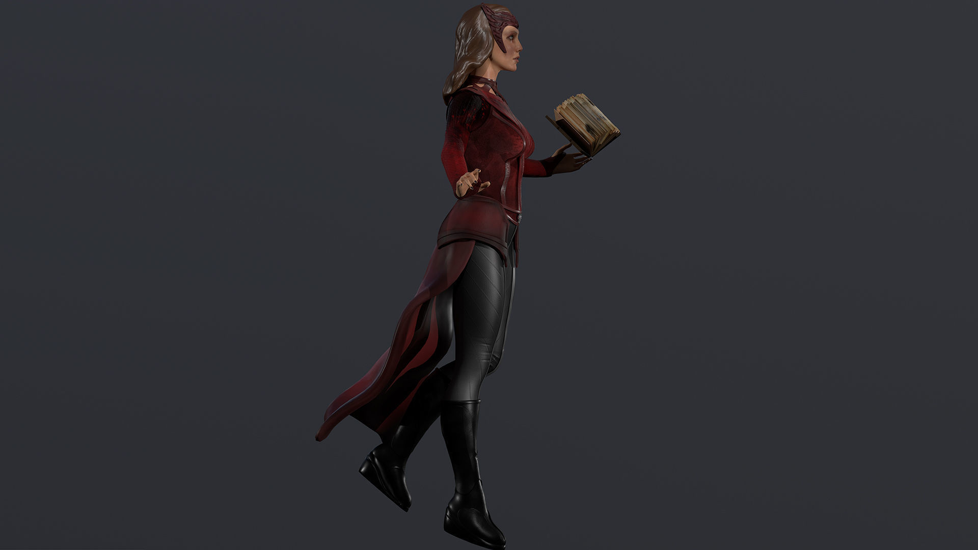 Scarlet Witch Low-poly 3D model_2