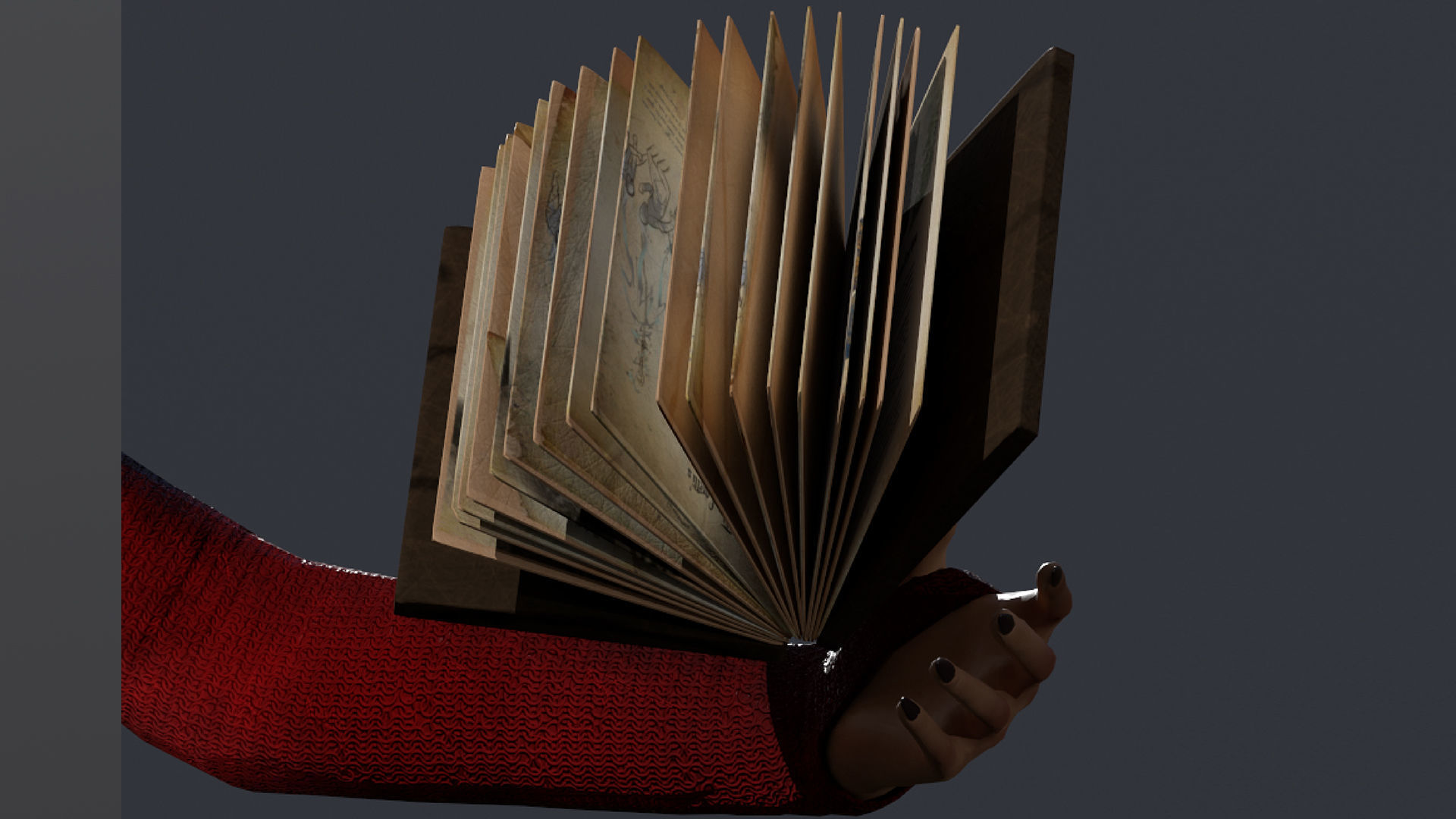 Scarlet Witch Low-poly 3D model_6