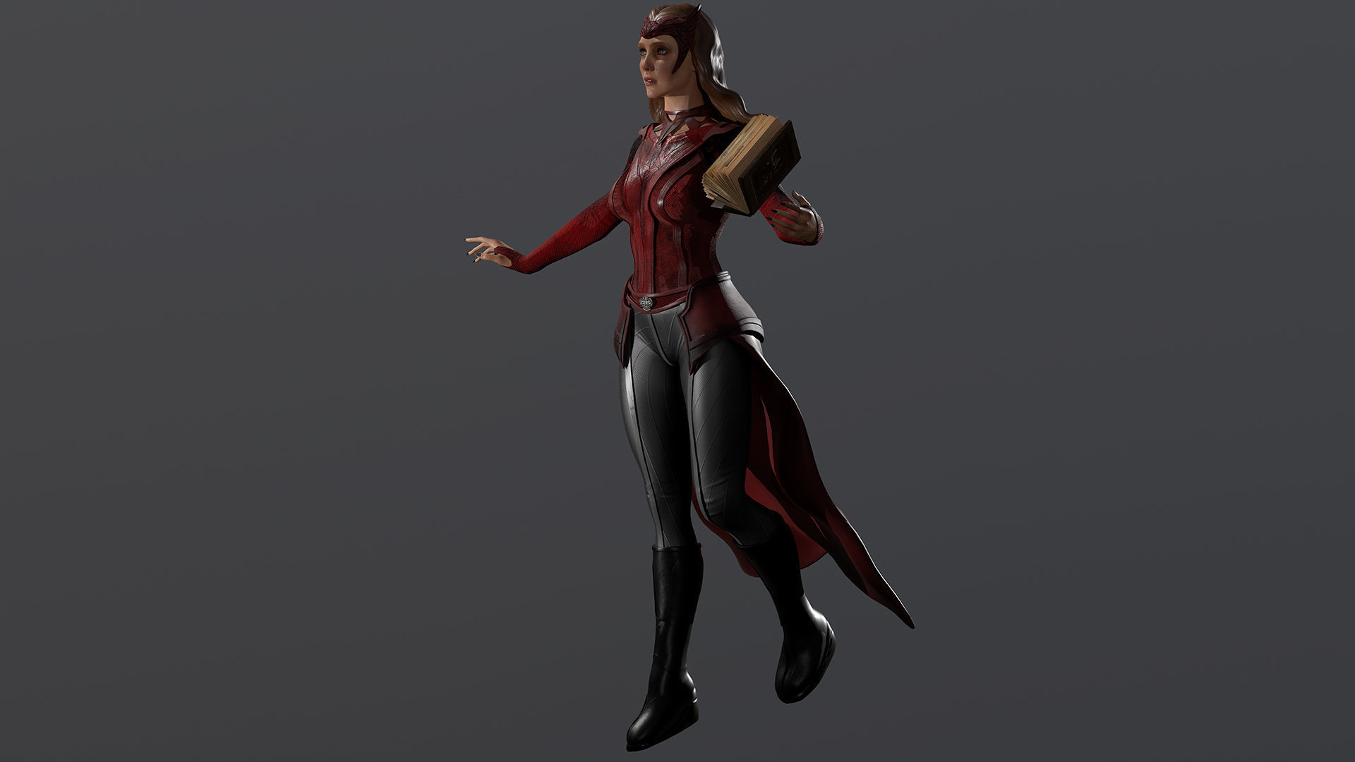 Scarlet Witch Low-poly 3D model_4