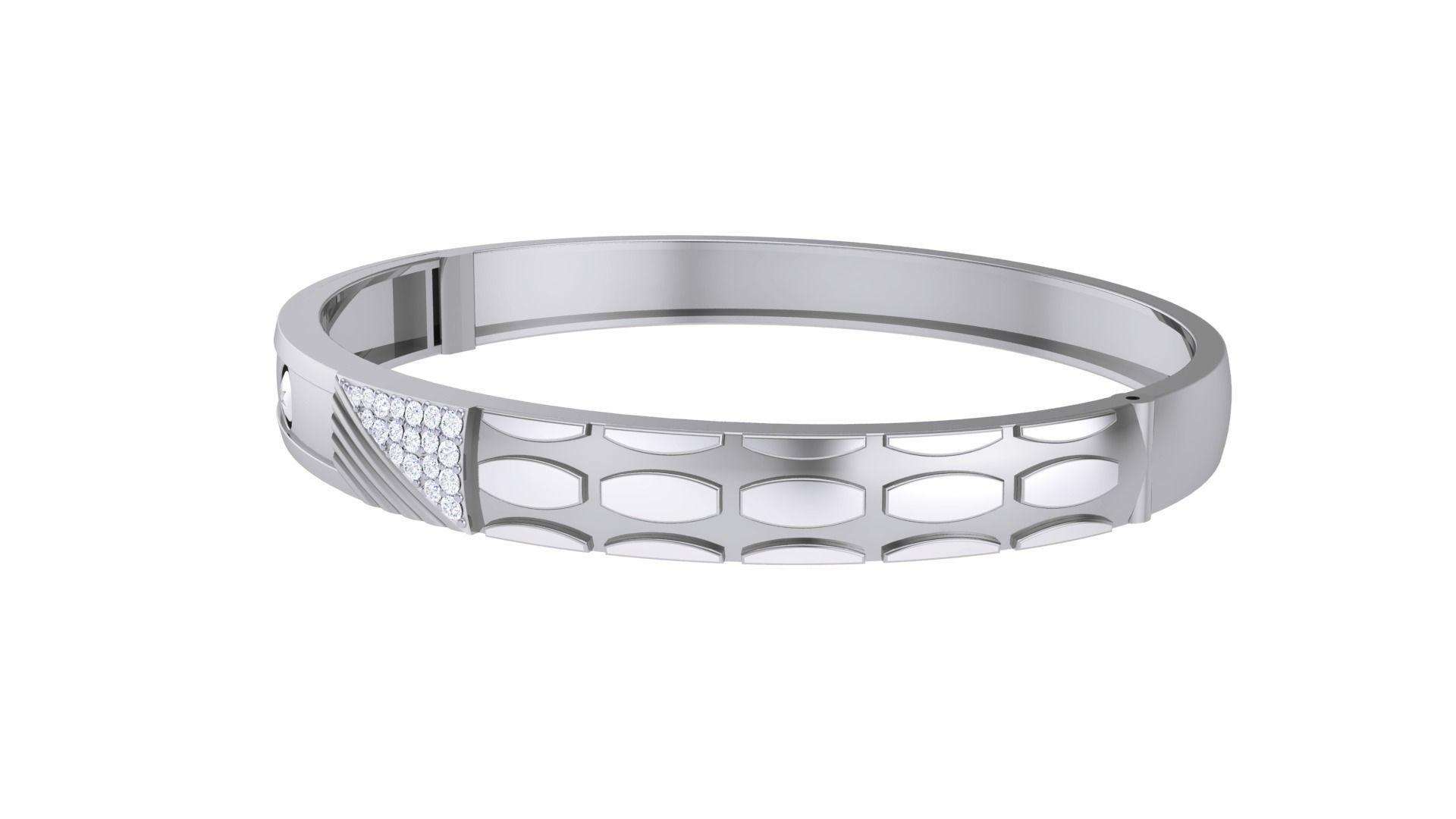 Screw Head Solid Diamond Unisex Bracelets 3dm stl renders obj  3D print model_14