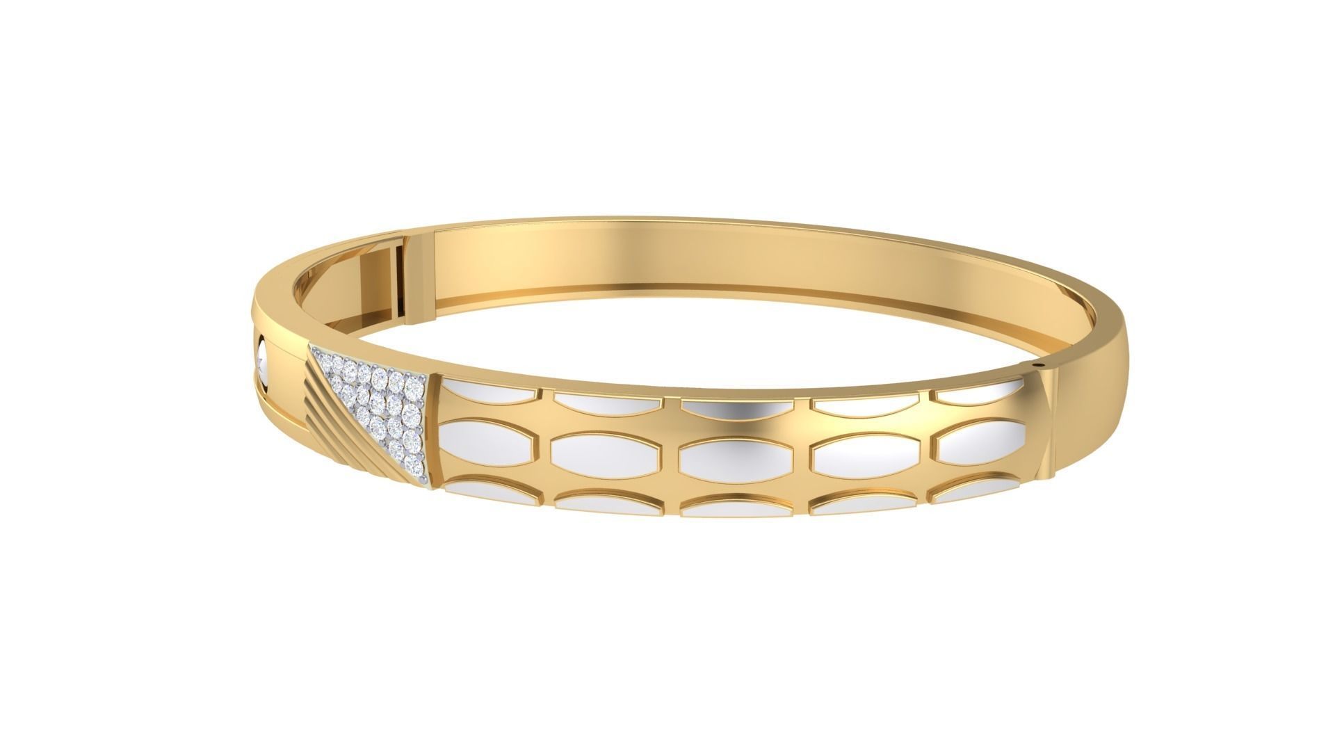 Screw Head Solid Diamond Unisex Bracelets 3dm stl renders obj  3D print model_12