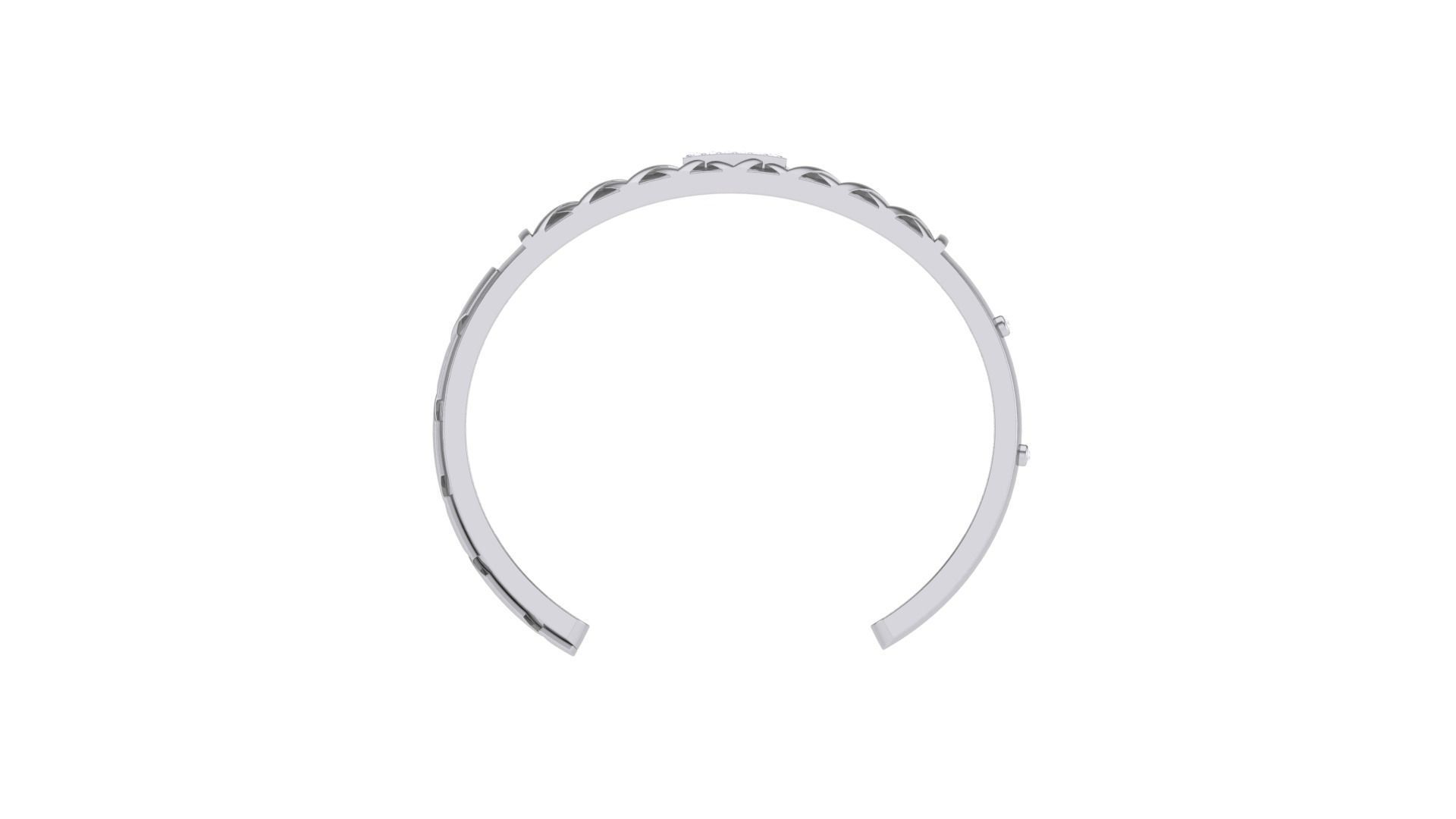 Mesh Solid Diamond Unisex Bracelets 3dm stl renders obj gltf glb 3D print model_10