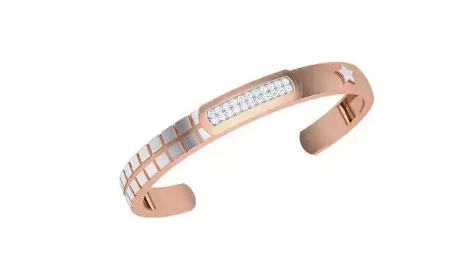Star Solid Diamond Unisex Bracelets 3dm stl renders obj gltf