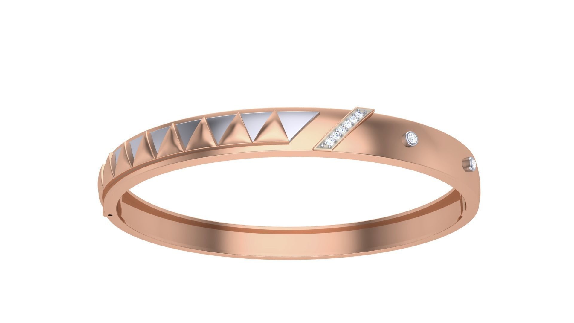 Solid Diamond Unisex Bracelets 3dm stl renders obj gltf glb 3mf 3D print model_8