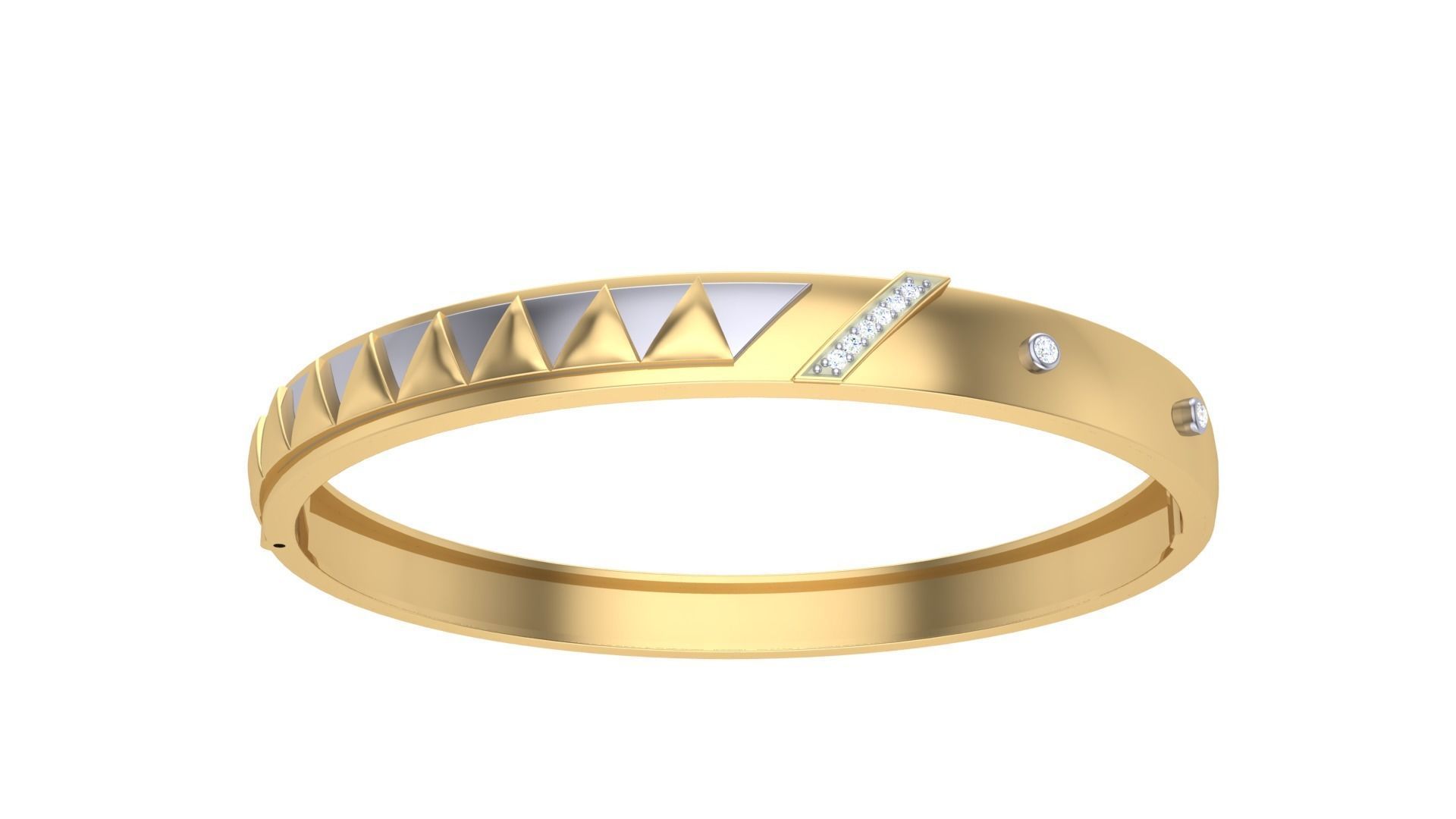 Solid Diamond Unisex Bracelets 3dm stl renders obj gltf glb 3mf 3D print model_6