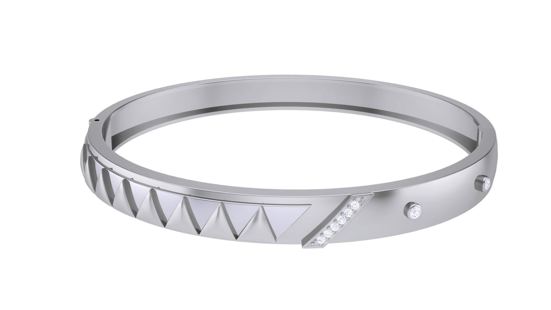 Solid Diamond Unisex Bracelets 3dm stl renders obj gltf glb 3mf 3D print model_13
