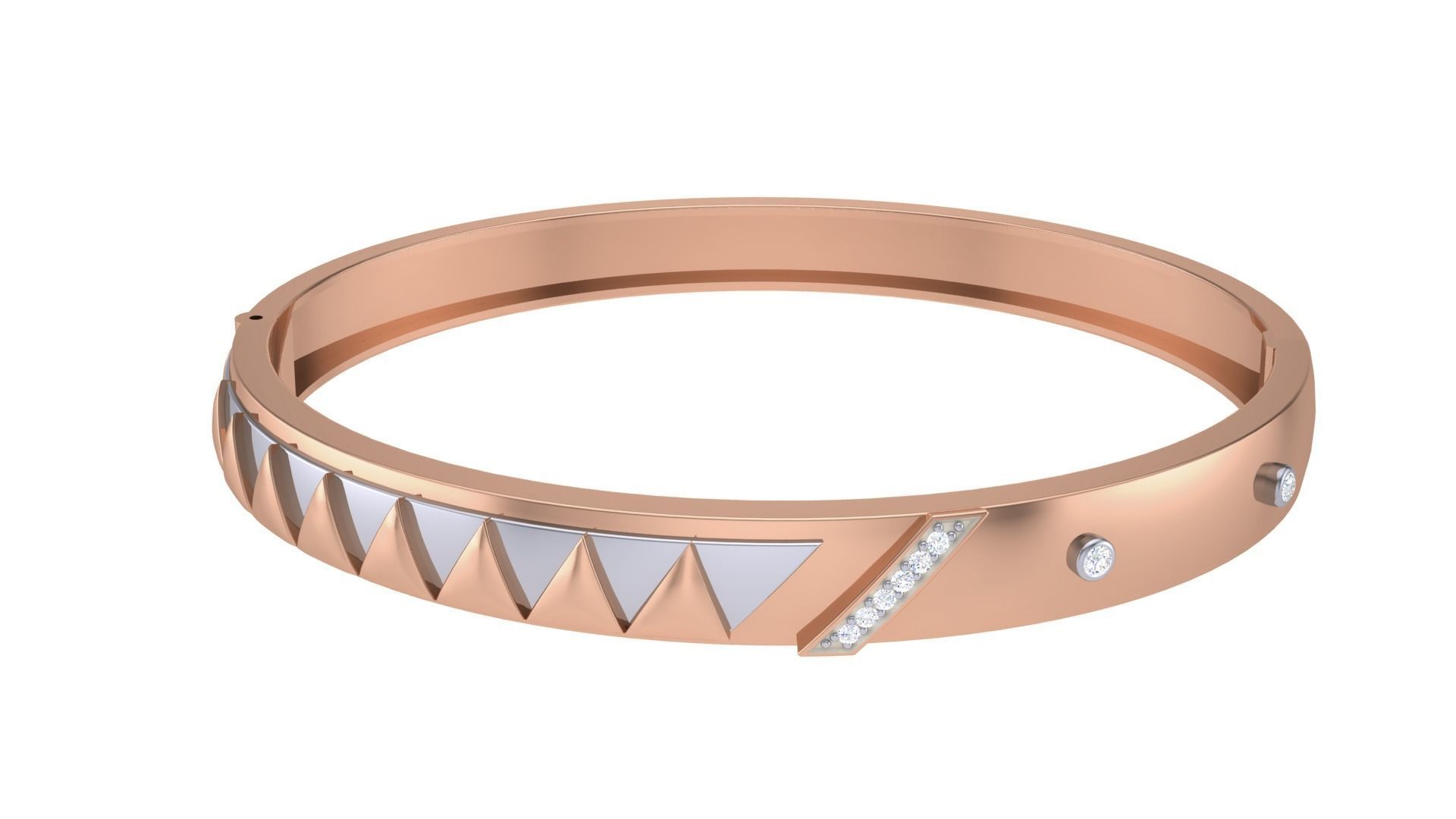 Solid Diamond Unisex Bracelets 3dm stl renders obj gltf glb 3mf 3D print model_14