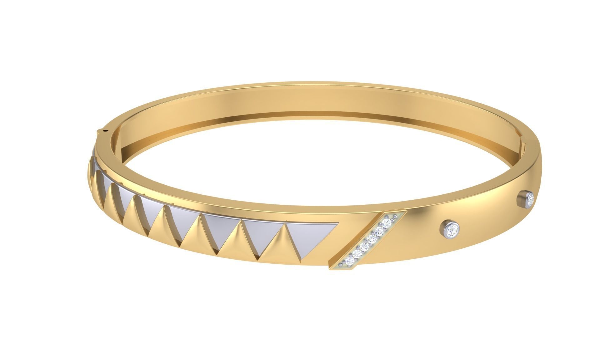 Solid Diamond Unisex Bracelets 3dm stl renders obj gltf glb 3mf 3D print model_12