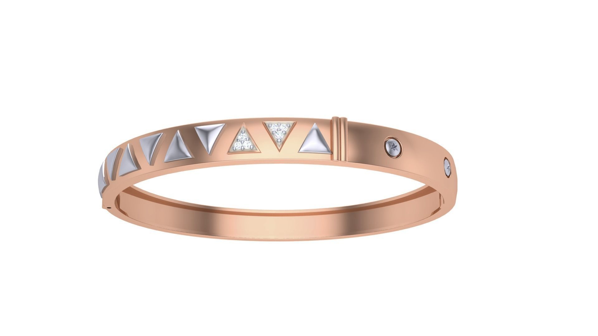 Screw Head Solid Diamond Unisex Bracelets 3dm stl renders obj 3D print model_6