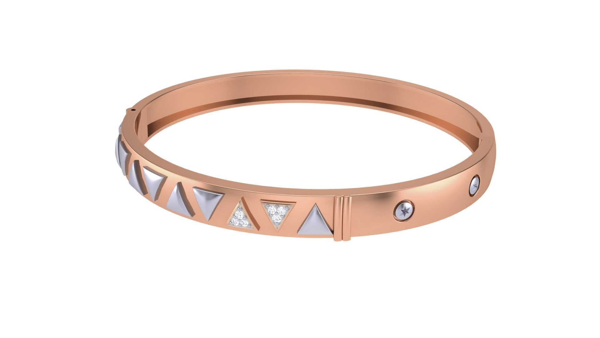 Screw Head Solid Diamond Unisex Bracelets 3dm stl renders obj 3D print model_13