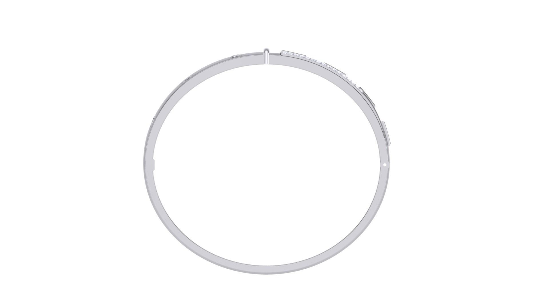 Screw Head Solid Diamond Unisex Bracelets 3dm stl renders obj 3D print model_10