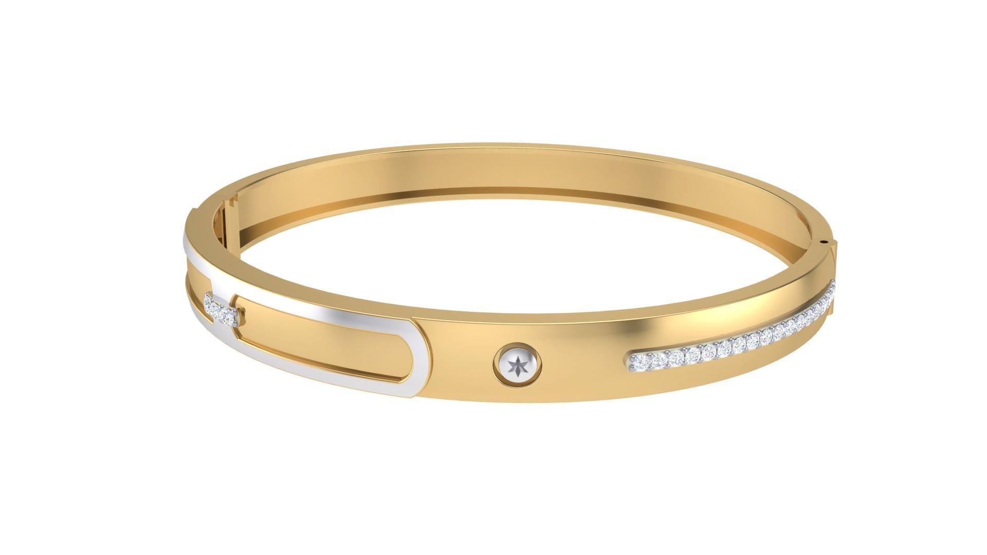 Screw Head Solid Diamond Unisex Bracelets 3dm stl renders obj  3D print model_12