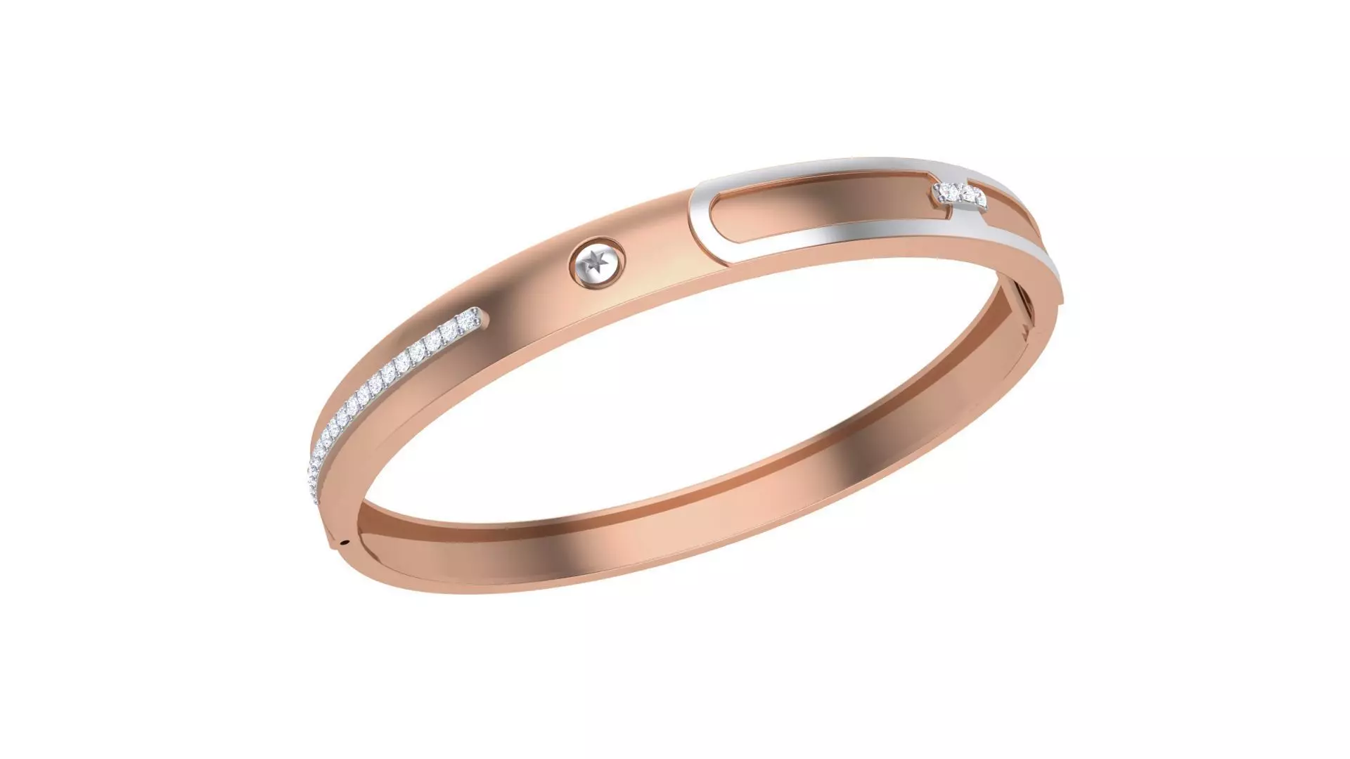 Screw Head Solid Diamond Unisex Bracelets 3dm stl renders obj  3D print model_0