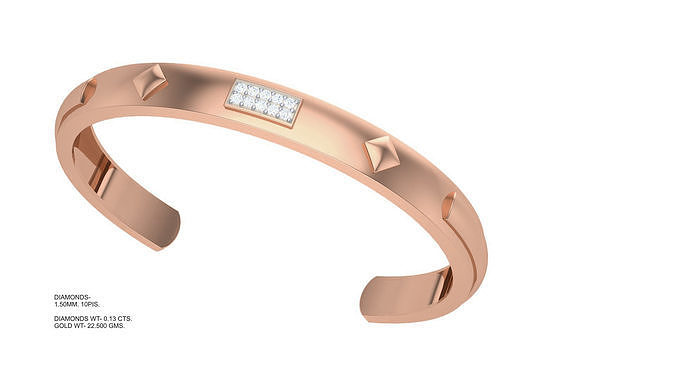 Solid Diamond Unisex Bracelets 3dm stl renders obj gltf glb 3mf 3D print model