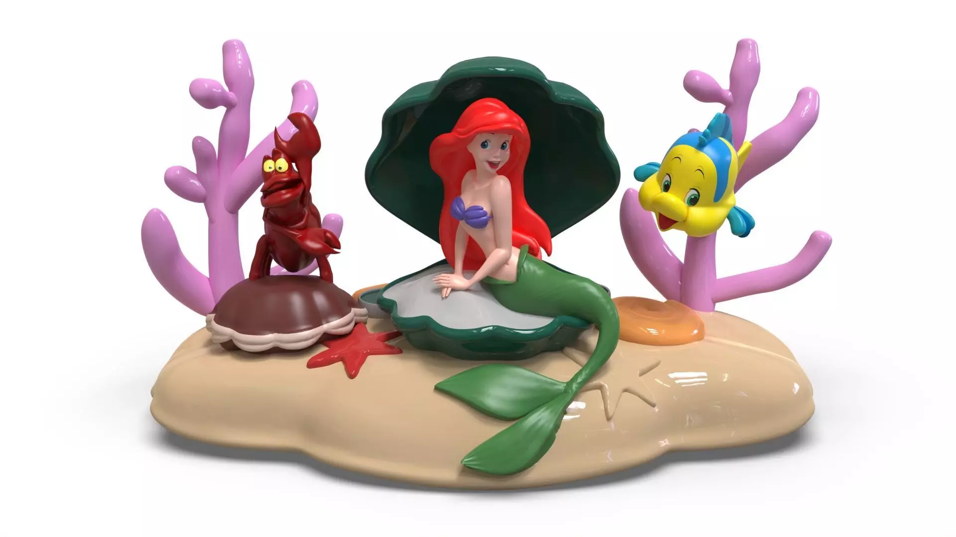 Ariel LITTLE MERMAID DIORAMA  3D print model_0