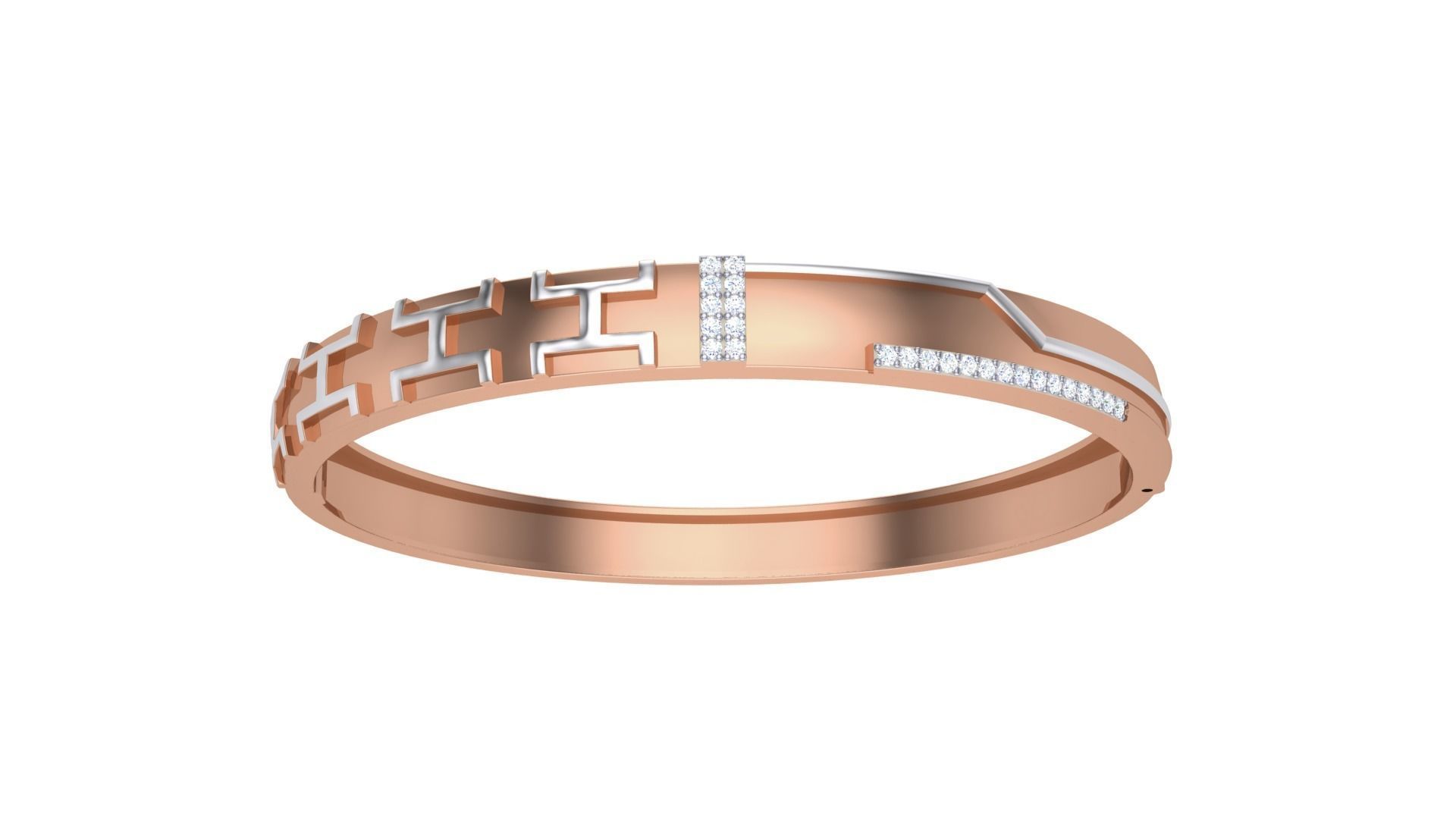 Solid Diamond Unisex Bracelets 3dm stl renders obj gltf glb 3mf 3D print model_8