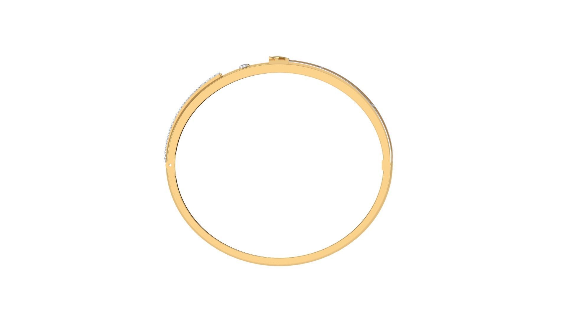 Screw Head Solid Diamond Unisex Bracelets 3dm stl renders obj 3D print model_9