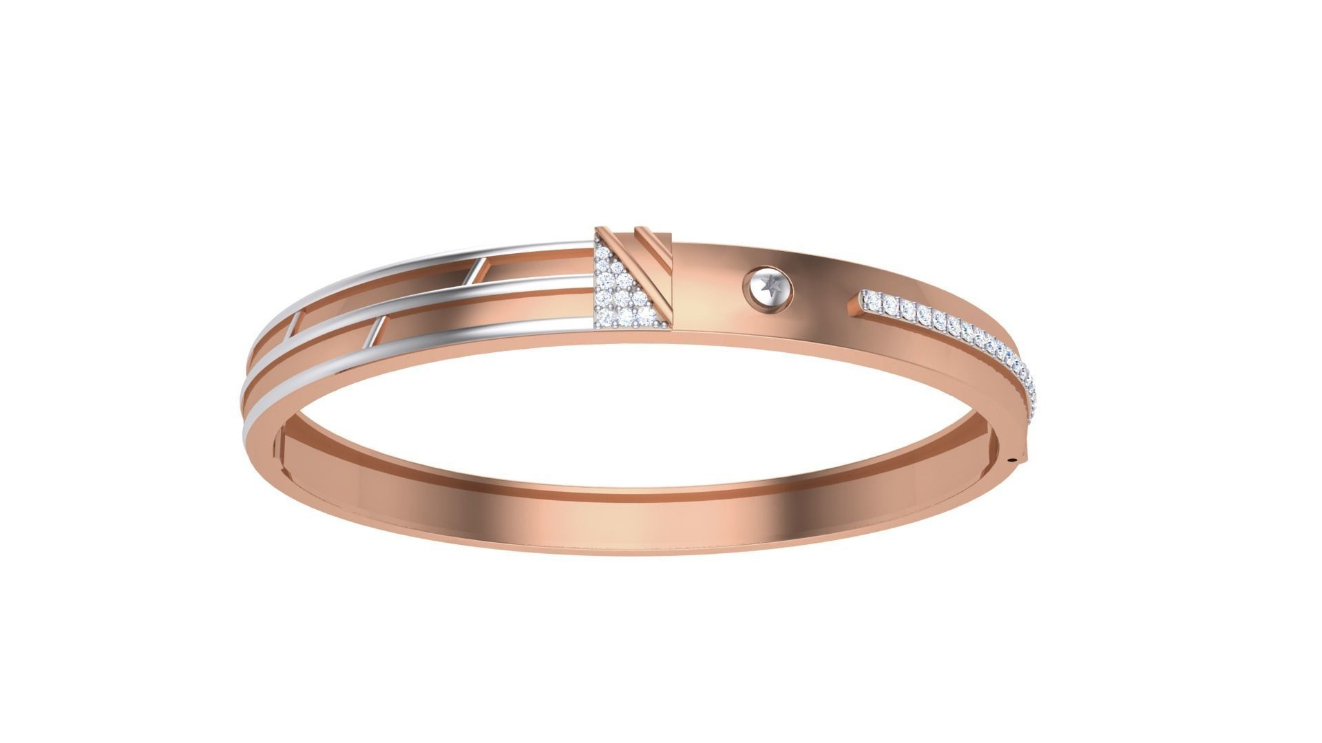 Screw Head Solid Diamond Unisex Bracelets 3dm stl renders obj 3D print model_6