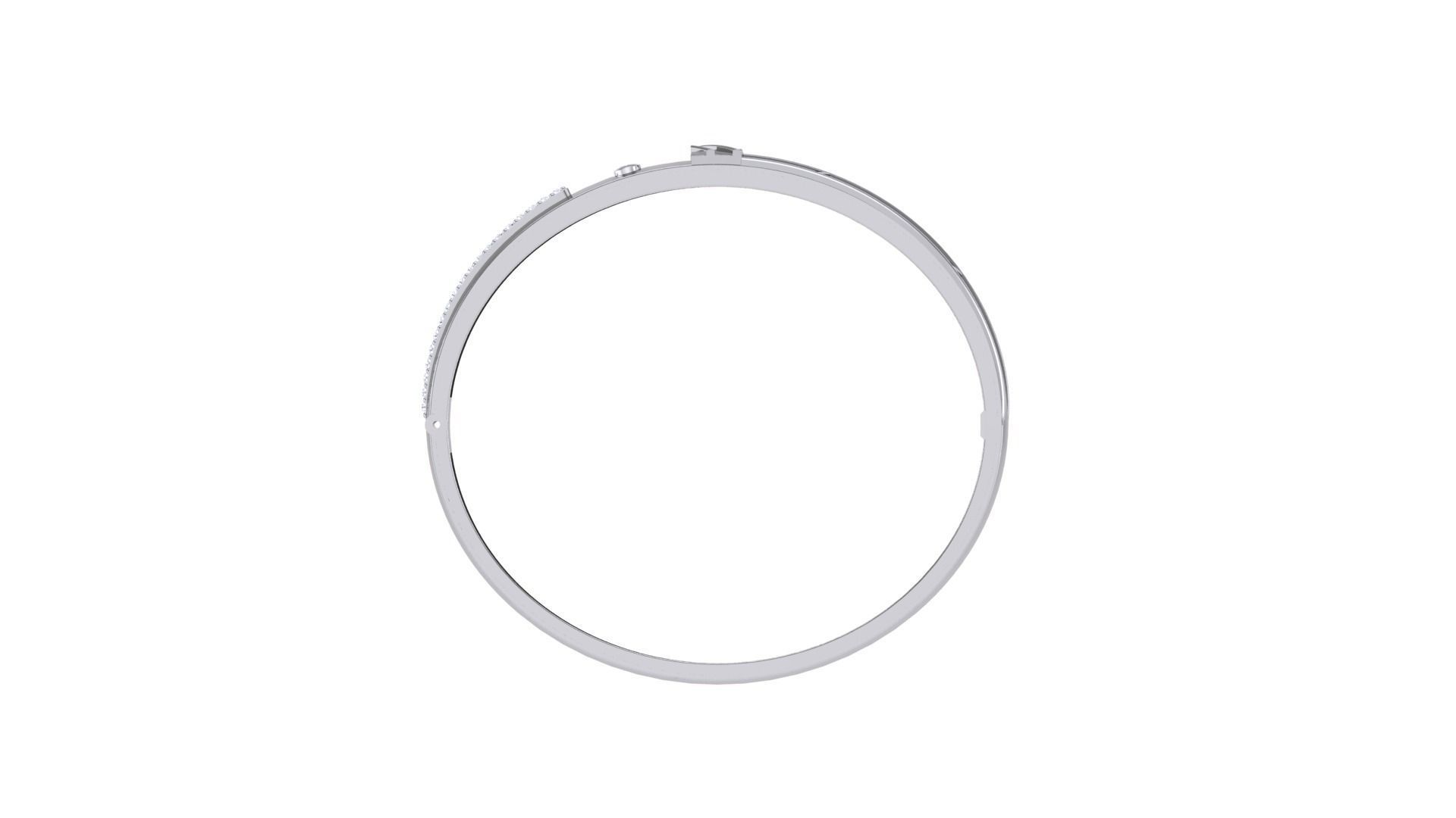 Screw Head Solid Diamond Unisex Bracelets 3dm stl renders obj 3D print model_11