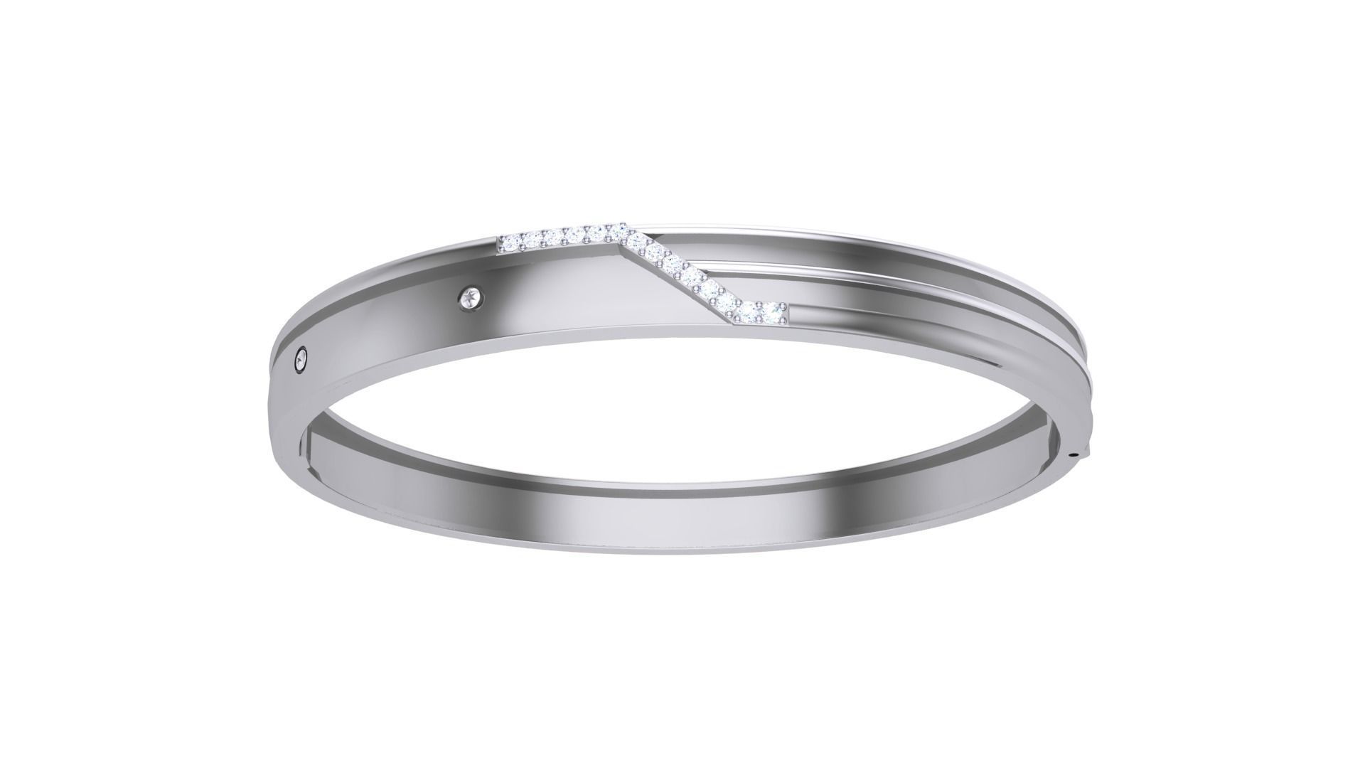 Solid Diamond Unisex Bracelets 3dm stl renders obj gltf glb 3mf 3D print model_8