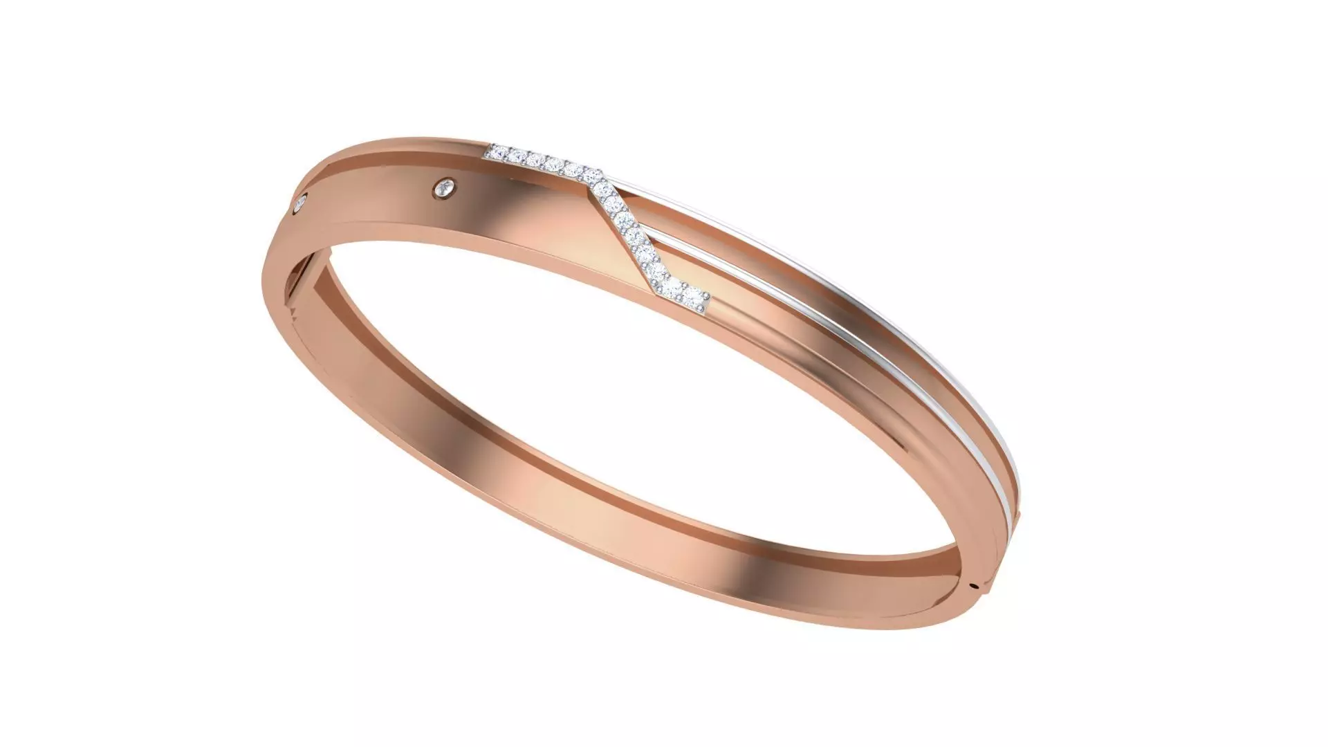 Solid Diamond Unisex Bracelets 3dm stl renders obj gltf glb 3mf 3D print model_0