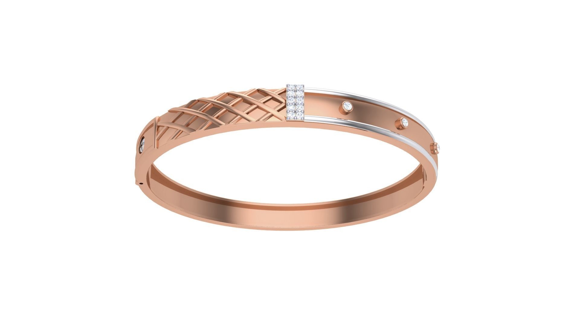Screw Head Solid Diamond Unisex Bracelets 3dm stl renders obj 3D print model_7