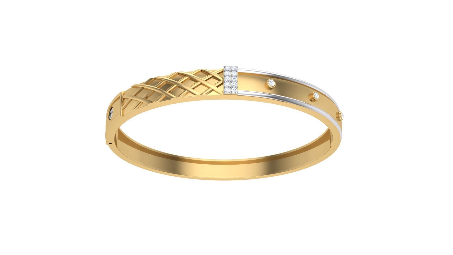 Screw Head Solid Diamond Unisex Bracelets 3dm stl renders obj 3D print model_8